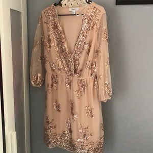 Forever 21+ rose gold sequin dress
